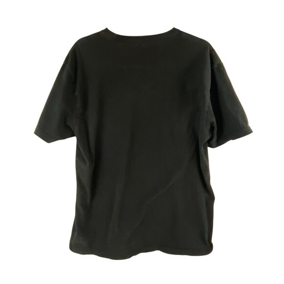 Next Level Black Graphic Print T-Shirt "Lake Over Fire" Design Oversized Goth - Picture 2 of 4